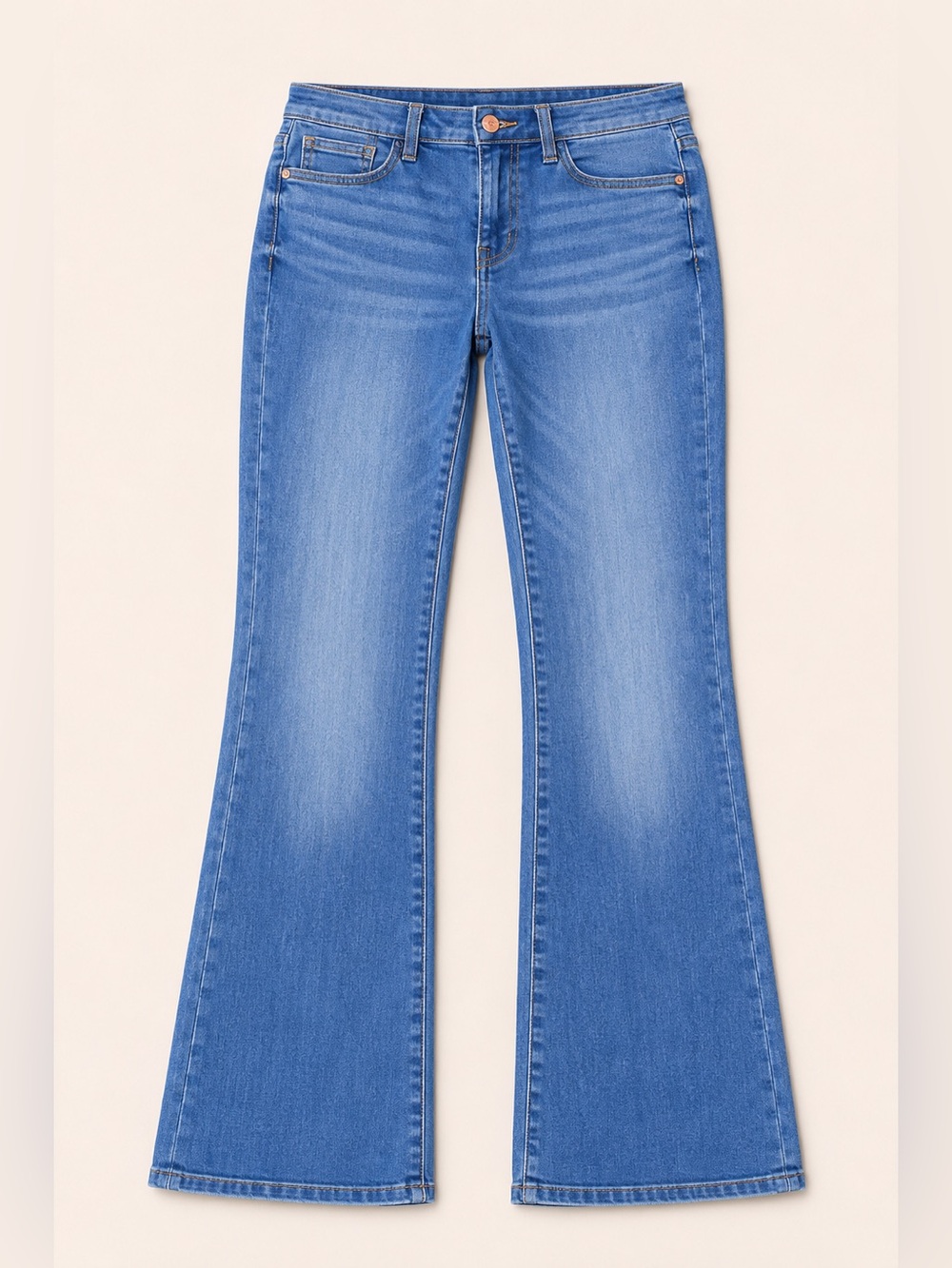 LC Lauren Conrad Light Blue Mid-Rise Flare Jeans